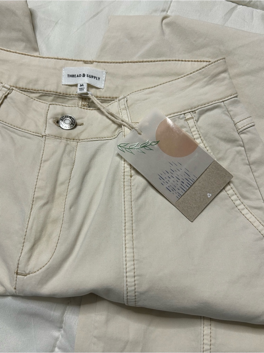 Thread & Supply Women's Cream Jeans NWT